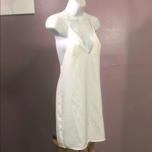 Sleek Off-White Slip Dress